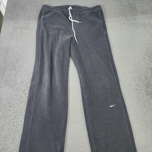 Nike Sweatpants Boys 16-18 Gray Fleece Drawstring Solid Logo Casual Athletic